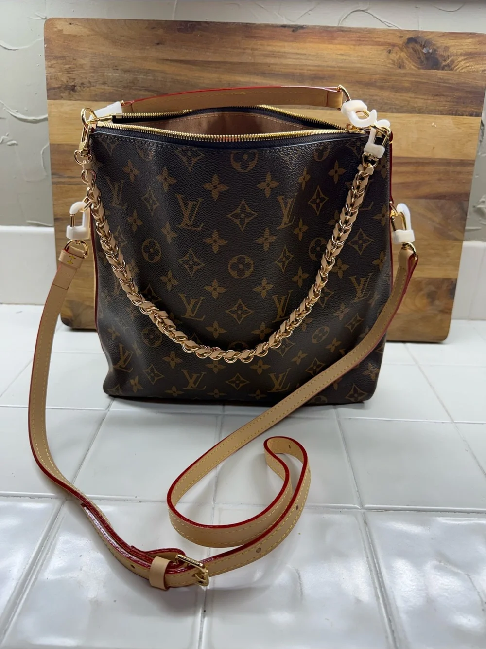 Monogram Canvas Brown Shoulder Bag - Picture 2 of 8